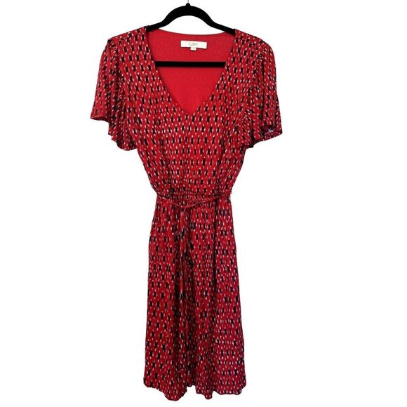 LOFT Dresses & Skirts - LOFT Comfortable Relaxed Red Midi Dress S